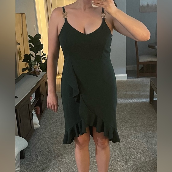 Deep Forest Green Cocktail Dress - Picture 5 of 8
